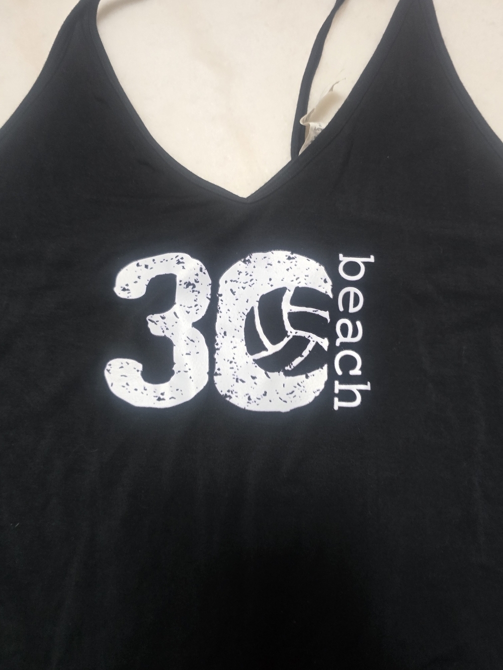 lululemon athletica Black Halter Tank with White '30 Beach' Graphic - Picture 2 of 5